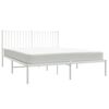vidaXL Estrutura de cama com cabeceira 160x200 cm metal branco