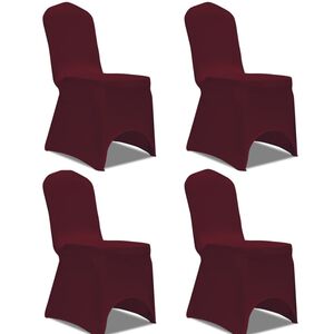 vidaXL Capa extens&iacute;vel para cadeira 4 pcs bord&ocirc;