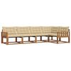 vidaXL Conjunto de Sof&aacute;s para Exterior 5 pcs Natural e Bege