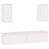 vidaXL M&oacute;veis de TV 4 pcs madeira de pinho maci&ccedil;a branco