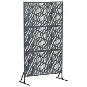 vidaXL Protetor de Privacidade 100 x 50 x 180 cm A&ccedil;o Antracite