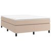 vidaXL Cama com molas/colch&atilde;o 140x190 cm couro artificial cappuccino