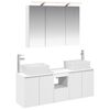 vidaXL Conjunto de Arm&aacute;rios para Banheiro 4 pcs Branco