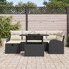 vidaXL Conjunto de Sof&aacute; de Jardim 7 pcs Preto Rattan Sint&eacute;tico