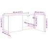 vidaXL Unidade de TV de Parede 5 pcs Madeira Antiga Madeira processada