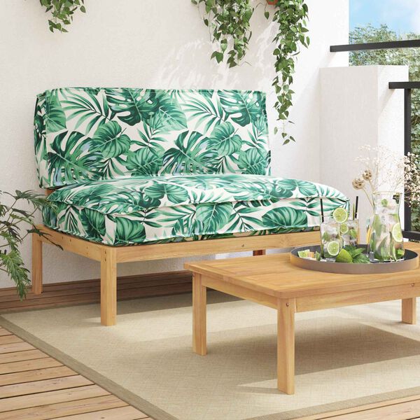 vidaXL Conjunto de Sof&aacute;s Folha Padr&atilde;o de Folhas 120 x 92 x 69 cm