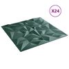 vidaXL Painéis de parede 24 pcs 50x50 cm 6 m² XPS ametista verde