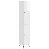 vidaXL Conjunto de Gabinete 2 unid. Branco Brilhante
