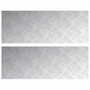 vidaXL Degrau 2 unid. 80 x 30 cm Prateado Alum&iacute;nio Retangular
