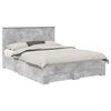 vidaXL Estrutura da Cama Cinzento 150 x 200 cm Derivados de Madeira