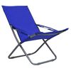 vidaXL Cadeiras de praia dobr&aacute;veis 2 pcs tecido azul