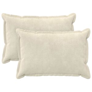 vidaXL Capa almofada 2 pcs HOUTEN Creme 30 x 50 cm