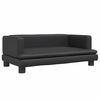 vidaXL Cama para c&atilde;es 80x45x30 cm couro artificial preto