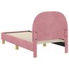 vidaXL Estrutura de Cama para Crian&ccedil;a com Cabeceira Rosa 70 x 140 cm