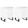 vidaXL Mesas cabeceira 2pcs derivados de madeira branco brilhante