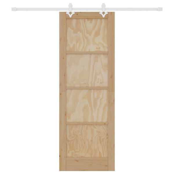 vidaXL Porta Deslizante Castanho 73,5 x 211 cm