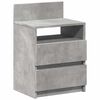 vidaXL Mesa de cabeceira com 2 gavetas 40x33x60 cm cinzento cimento