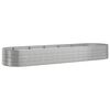 vidaXL Canteiro elevado jardim 510x140x68 a&ccedil;o revestido a p&oacute; prateado