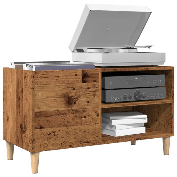 vidaXL Arm&aacute;rio p/ discos 84,5x38x48 cm derivados madeira madeira velha