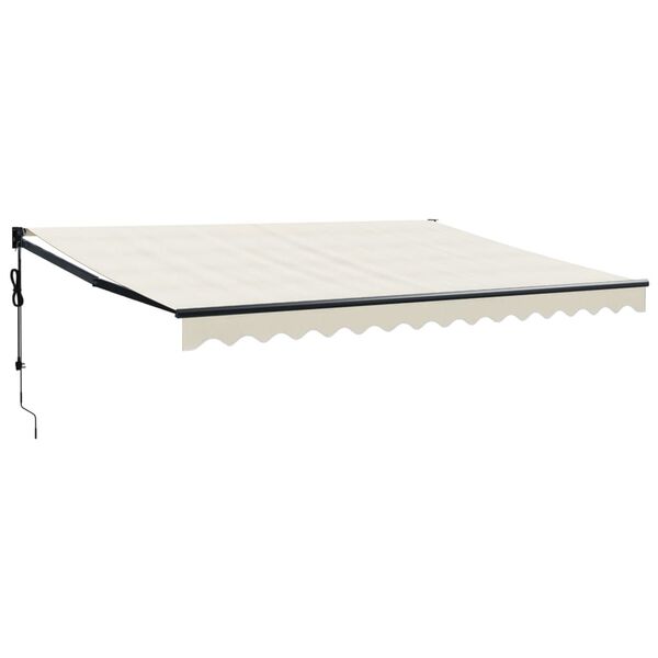 vidaXL Toldo retr&aacute;til autom&aacute;tico 4,5x3 m cor creme