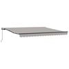 vidaXL Toldo retr&aacute;til Cinzento-claro 400 &times; 350 cm Poli&eacute;ster e Alum&iacute;nio