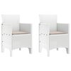 vidaXL Cadeira de Jardim 2 unid. Branco Polipropileno