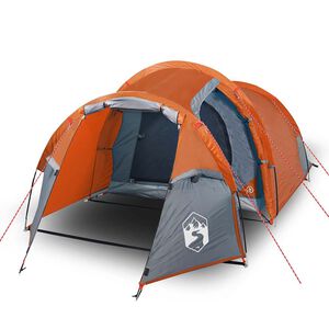 vidaXL Tenda de campismo t&uacute;nel p/ 2 pessoas imperme&aacute;vel laranja