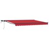 vidaXL Estrutura de Toldo Manual com LEDs Vermelho e Antracite 4 &times; 3 m