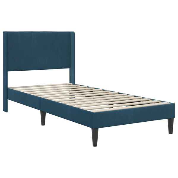 vidaXL Estrutura da Cama com cabeceira Azul 80 x 200 cm Veludo