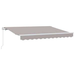 vidaXL Toldo Retr&aacute;til Cinzento-claro 250 x 200 cm tecido