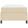 vidaXL Cama Box com colch&atilde;o Creme 90 x 190 cm tecido