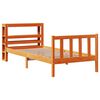 vidaXL Estrutura cama c/ cabeceira 90x190 cm pinho maciço castanho-mel