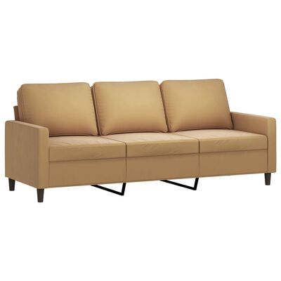 vidaXL 3 pcs conjunto de sofás com almofadões veludo castanho