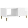 vidaXL Mesa de centro Branco Brilhante 90 x 50 x 40 cm