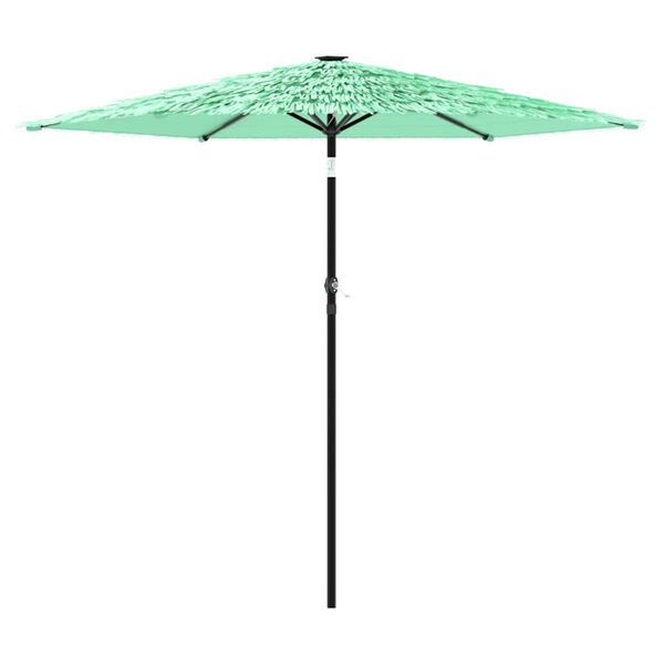 vidaXL Guarda-sol de jardim com poste de a&ccedil;o 268x268x226 cm verde