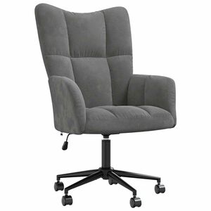 vidaXL Cadeira de descanso veludo cinzento-escuro