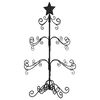 vidaXL &Aacute;rvore de Natal para decora&ccedil;&atilde;o 90 cm metal preto