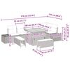 vidaXL Conjunto de Sof&aacute; de Jardim 9 pcs Bege Rattan Sint&eacute;tico