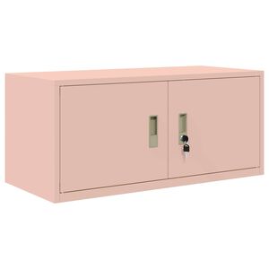 vidaXL Arm&aacute;rio de arruma&ccedil;&atilde;o Rosa 90 x 40 x 40 cm A&ccedil;o