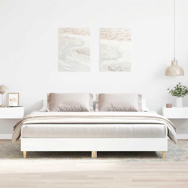 vidaXL Estrutura de cama sem colch&atilde;o 180x200 cm branco
