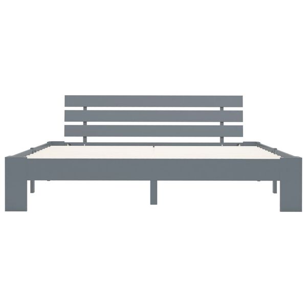 vidaXL Estrutura de cama 180x200 cm pinho maciço cinzento