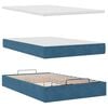vidaXL Cama otomana com colch&atilde;o 120x190 cm veludo azul-escuro
