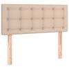 vidaXL Cabeceira de cama couro artificial 90x5x78/88 cm cappuccino