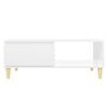 vidaXL Mesa de centro 90x60x35cm derivados de madeira branco brilhante