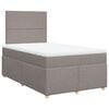 vidaXL Cama boxspring c/ colch&atilde;o 120x190cm tecido castanho-acinzentado