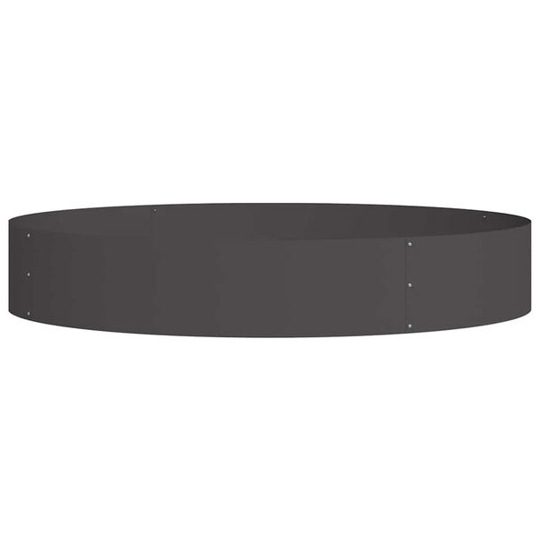 vidaXL Vaso de Jardim Preto 120 x 120 x 20 cm A&ccedil;o laminado a frio