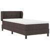 vidaXL Cama Box com colch&atilde;o Marrom Escuro 90 x 200 cm tecido