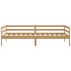 vidaXL Sof&aacute;-cama 90x200 cm madeira de pinho maci&ccedil;a castanho mel