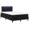 vidaXL Cama Box com colch&atilde;o Preto 120 x 190 cm Couro sint&eacute;tico