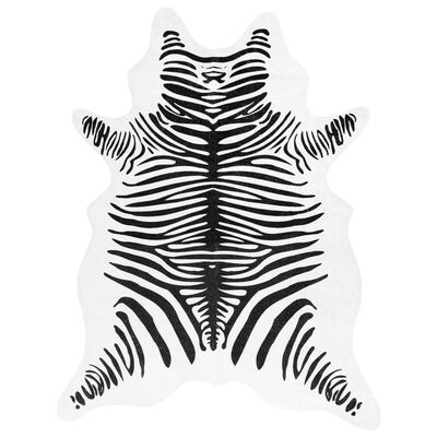 vidaXL Tapete lavável antiderrapante 120x170 cm zebra preto e branco